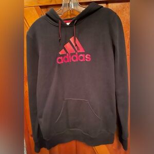 Adidas women’s hoodie black & hot pink. Size medium. Excellent condition